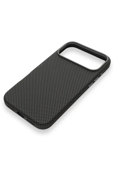 Carbon Weave Magsafe iPhone 17 Pro Max Titanyum Gri - Resim 4