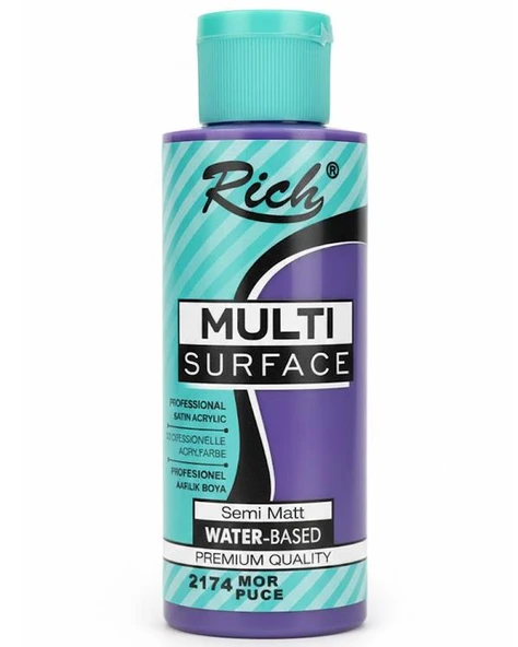 Rich Multi Surface Akrilik Boya Mor 120cc ürün görseli 1