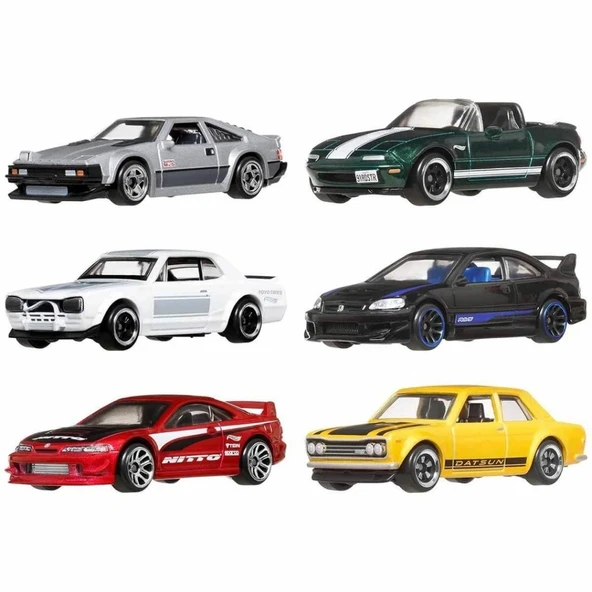 CEYLAN ADAM Hot Wheels Japon Temalı 6'lı Araba Seti ürün görseli 1