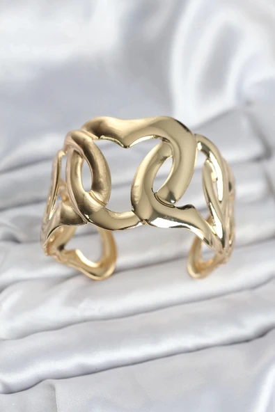 Mey İthalat® Pirinç Gold Renk Vintage Kadın Bileklik ürün görseli 1