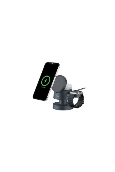 AirCharger Quattro Mini MagSafe Uyumlu 4’ü 1 Arada iPhone + Apple Watch + AirPods LED Aydınlatm ürün görseli 1