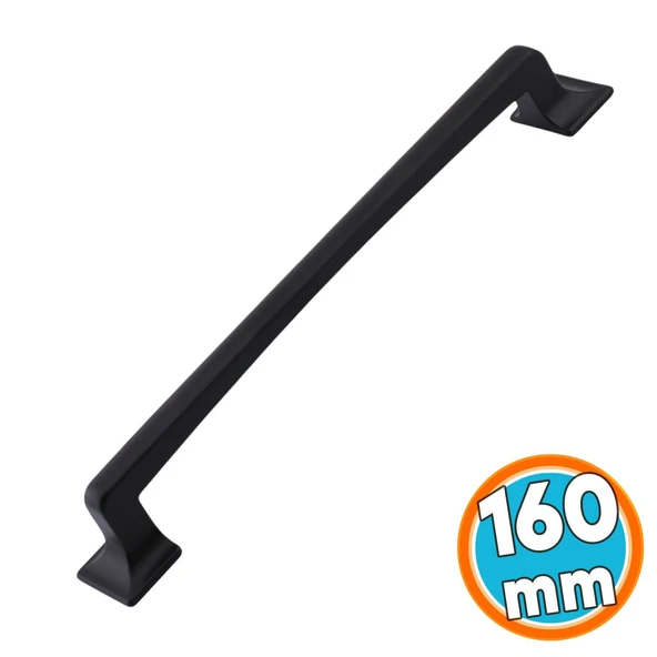 Mobilya Mutfak Çekmece Dolap Kapak Kulp Kulpu Kulbu Kulpları Metal Siyah 160 mm ürün görseli 1
