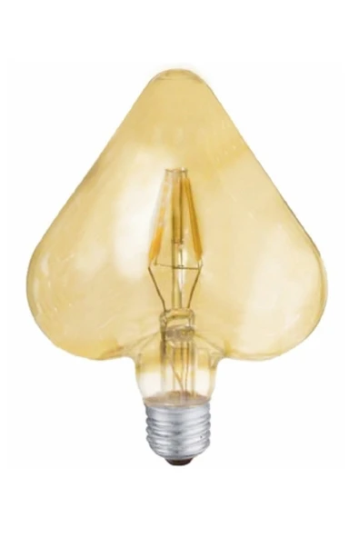 Global K2 KES635 6W E27 2700K Sarı Dimlenebilir Kalp Led Flamanlı Rustik Ampul(10 adet) ürün görseli 1