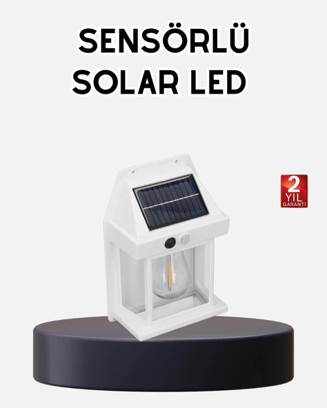 Mey İthalat® Solar Sensörlü Dış Mekan Lamba 3 Işık Modlu ve IP65 Dayanıklı ürün görseli 1