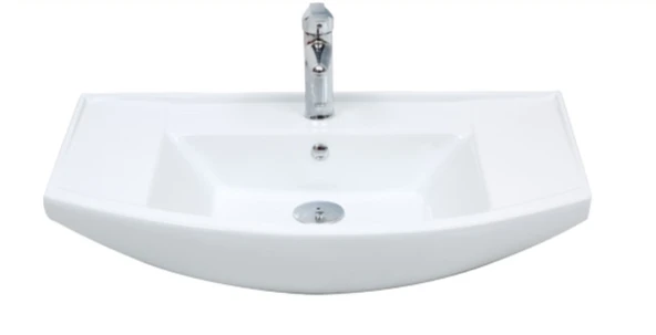 Mega Olivin 80 Cm Hilton Dolap Uyumlu Etejerli Lavabo ürün görseli 1