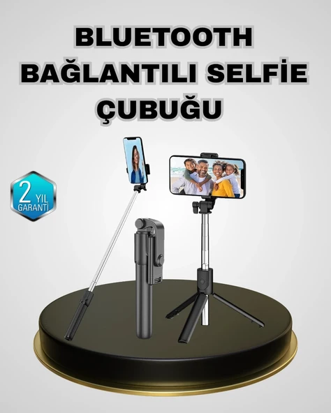 Mey İthalat® Bluetooth Selfie Çubuğu – Kablosuz, Hafif ve Yüksek Çözünürlüklü Çekim İçin ürün görseli 1