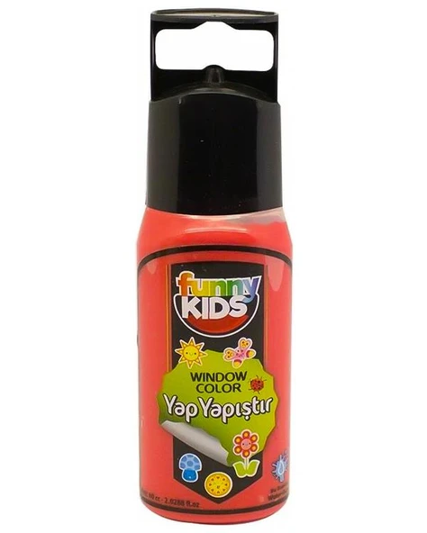 Funny Kids Yap Yapıştır Kırmızı 60cc ürün görseli 1