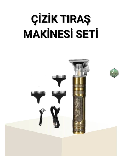 Mey İthalat® T Bıçaklı Profesyonel Çizik Tıraş Makinesi Seti – 120 Dakika Kullanım, Şarjlı & Kablolu ürün görseli 1
