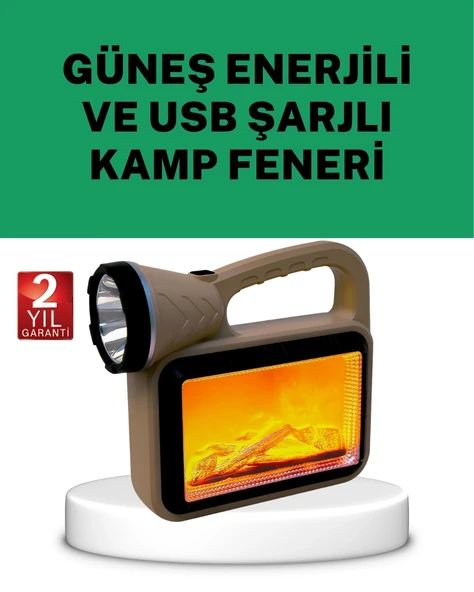 Mey İthalat® Güneş Enerjili Alev Efektli Lamba – COB Teknolojili, Dış Mekan Aydınlatma ürün görseli 1