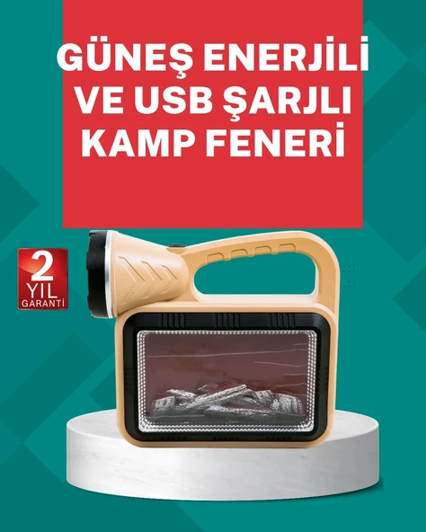 Mey İthalat® Alev Efektli Güneş Enerjili Lamba – Su Geçirmez ürün görseli 1