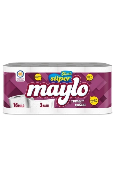 Maylo 3 Katlı Tuvalet Kağıdı 16'lı ürün görseli 1