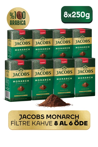 Jacobs Monarch Filtre Kahve 250 gr 4 Al 3 Öde X 2 ürün görseli 1