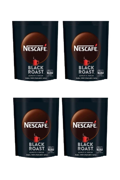Nescafe Black Roast Çözünebilir Kahve Ekonomik 50 Gr x 4 adet ürün görseli 1