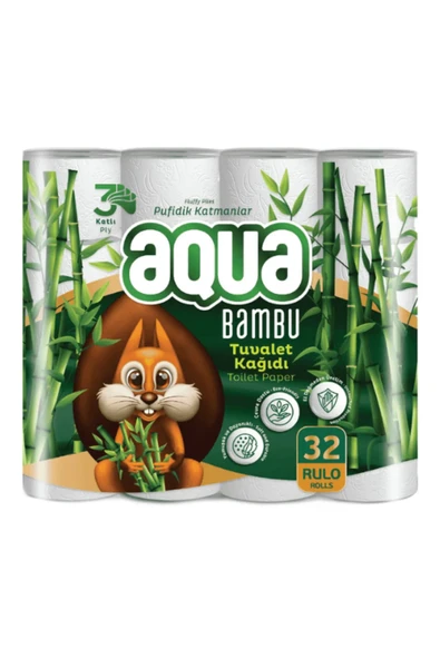 Aqua 32li Bambu Tuvalet Kağıdı 32 Rulo 3 Katlı - Resim 2