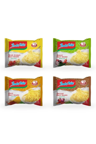 İndomie 40'lı Mix Pack Hazır Noodle Paket ürün görseli 1