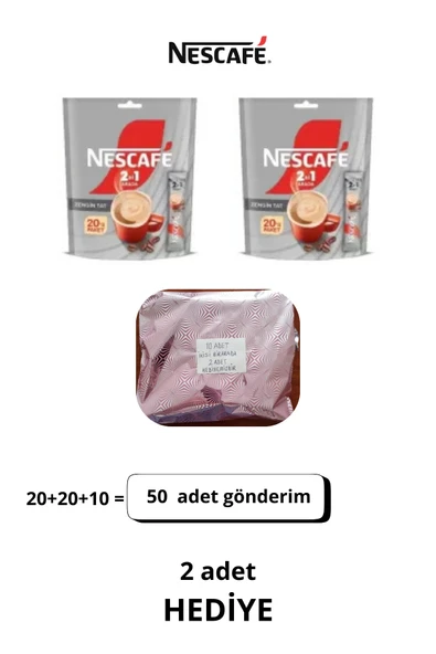 Nescafe 2si 1 Arada Şekersiz 48'li Kutu ürün görseli 1