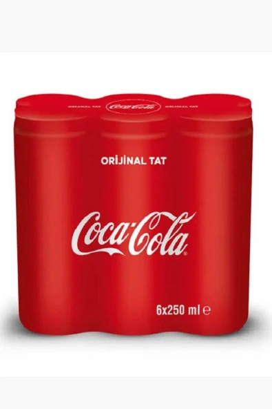 Coca-Cola Kutu Kola 250 ml 6'lı ürün görseli 1