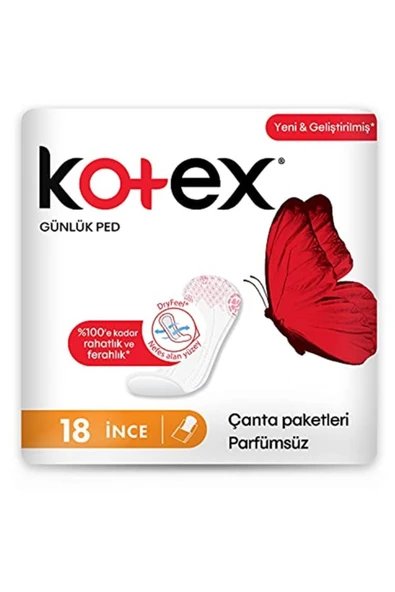 Kotex Fresh Ince Günlük Ped 18 Adet ürün görseli 1