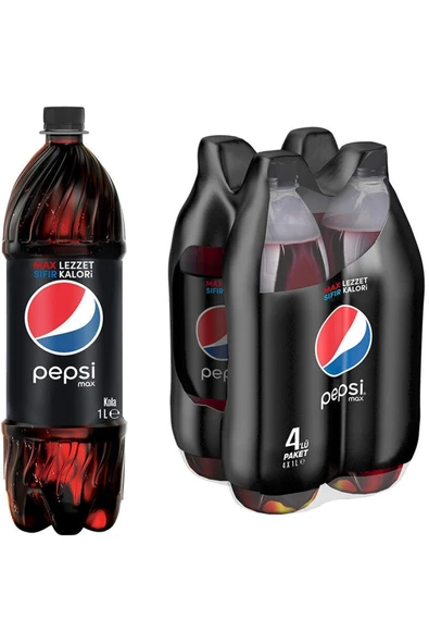 Pepsi Max Cola 1 lt 4'lü Paket ürün görseli 1