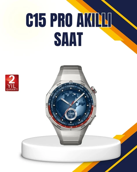 Mey İthalat® Gümüş Akıllı Saat 46mm Kasa ürün görseli 1