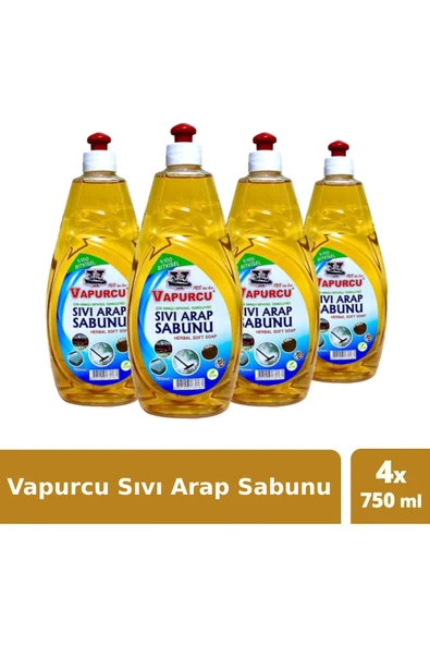 vapurcu Sıvı Arap Sabunu 750 ml 4'lü ürün görseli 1