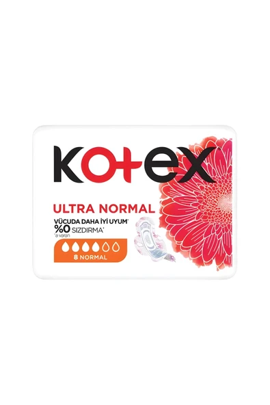Kotex Ultra Single Normal 8 Li Ultra Kanatlı Hijyenik Ped ürün görseli 1