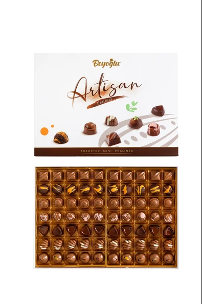 Beyoğlu Çikolata Artizan Assorted Mini Pralin 700 Gr. Hediyelik Kutu ürün görseli 1