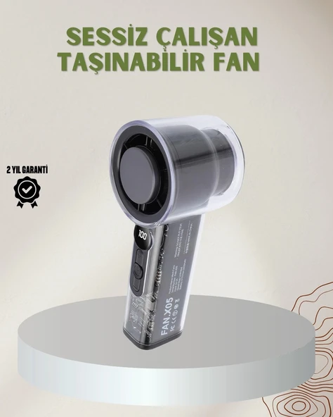 Mey İthalat® 100 Kademeli Ayarlanabilir Mini Fan | Dijital Ekranlı Serinletici ürün görseli 1