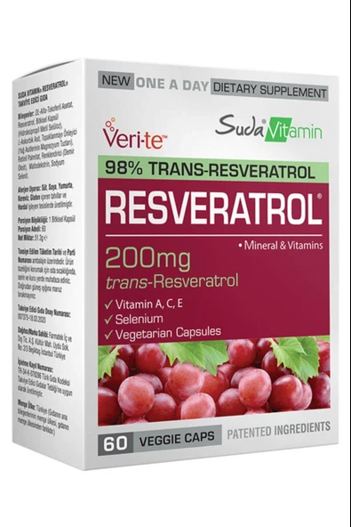 Suda Vitamin Resveratrol 60 Kapsül ürün görseli 1