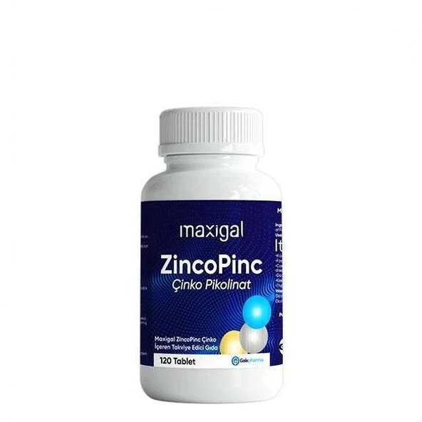 Maxigal Zincopinc Çinko Vitamin 15 mg 120 Tablet ürün görseli 1
