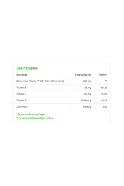 Suda Vitamin Resveratrol 60 Kapsül - Resim 3