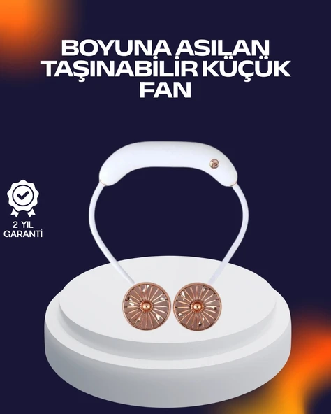 Mey İthalat® USB Şarjlı Katlanabilir Mini Boyun Fanı 1–3 Saat Kullanım ürün görseli 1