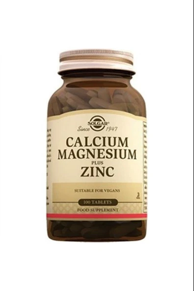 Solgar Calcium Magnesium Plus Zinc 100 Tablet ürün görseli 1