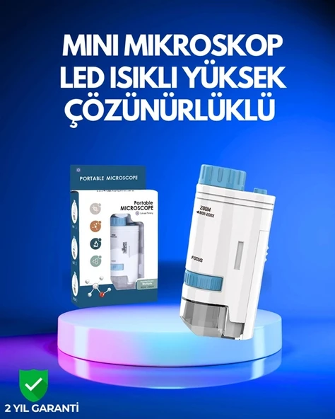Mey İthalat® PMMA Optik Lensli Kompakt Taşınabilir Mikroskop ürün görseli 1