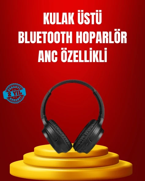 Mey İthalat® Geniş Frekans Aralıklı Bluetooth Kulak Üstü Kulaklık ürün görseli 1