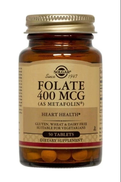 Solgar Folate 400 Mcg 50 Tablet ürün görseli 1