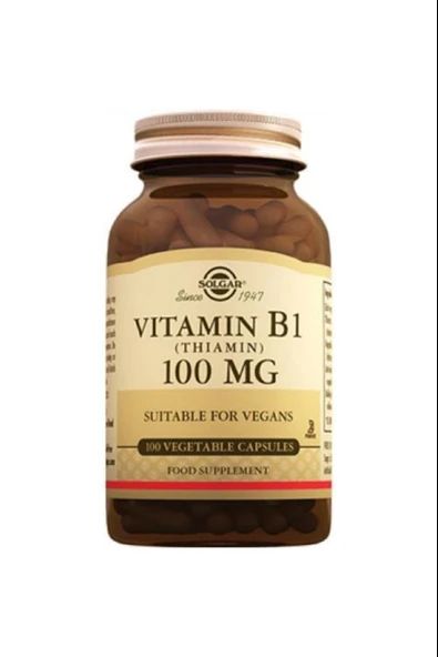 Solgar Vitamin B1 Thiamin 100 mg 100 Vegetable Kapsül ürün görseli 1