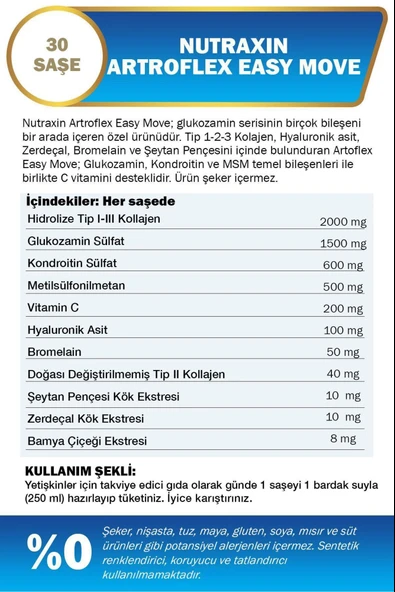 Nutraxin Artroflex Easy Move Saşe 30x6 gr - Resim 3