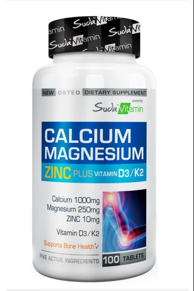 Suda Vitamin Calcium Magnesium Zinc Plus 100 Tablet ürün görseli 1