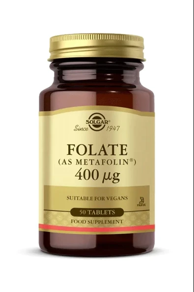Solgar Folate 400 Mcg 50 Tablet ürün görseli 1