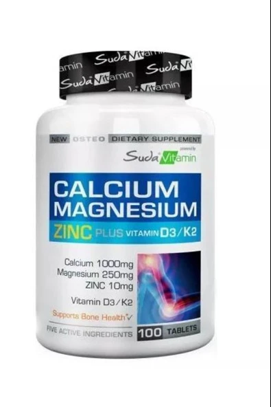 Suda Vitamin Calcium Magnesium Zinc Plus 100 Tablet ürün görseli 1