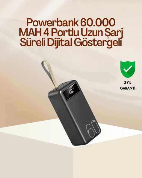 Mey İthalat® Tüm Cihazlara Uyumlu Çoklu Çıkışlı Powerbank ürün görseli 1