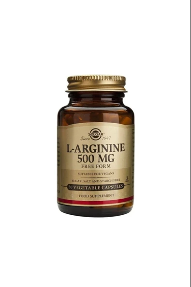 Solgar L-arginine 500 Mg 50 Kapsül ürün görseli 1