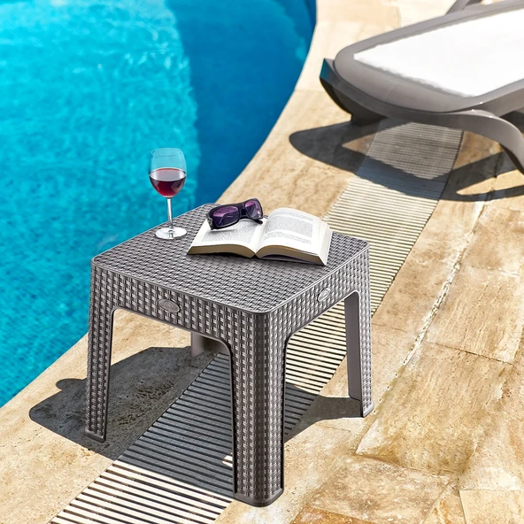 Holiday Rattan Şezlong Sehpası 2'li ürün görseli 1