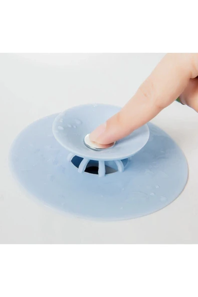 Lavabo Tıkacı Süzgeçli Tıkaç Silikon Büyük Banyo Küvet Kapağı Yeni Nesil Evye Kapatma Gider Tıpası ürün görseli 1