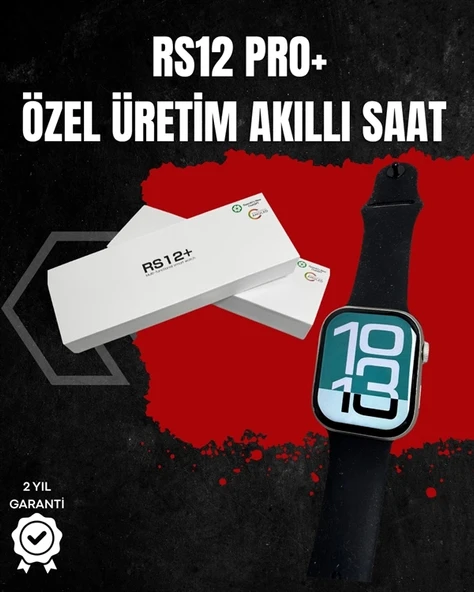Mey İthalat® RS12 PRO+ Titanyum Kasa Akıllı Saat – Uyku ve Nabız Takibi, Suya Dayanıklı, Bluetooth Arama ürün görseli 1