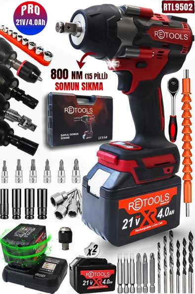 RETOOLS 800 NM (15 Pilli) Somun Sıkma ürün görseli 1