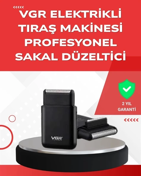 Mey İthalat® ABS Gövdeli Süper İnce Elektrikli Sakal Kesici – 45 dk Kablosuz Kullanım, Yanak Makası Dahil ürün görseli 1