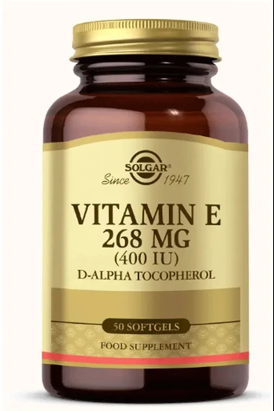 Solgar Vitamin E 400 IU 50 Softgel ürün görseli 1