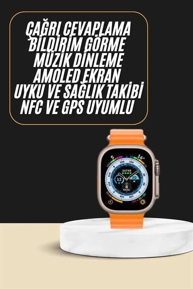 Mey İthalat® Akıllı Saat Amoled Ekran Bluetooth Bağlantılı Özel Tasarım Unısex ürün görseli 1